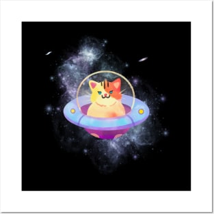 Cute Space Cat Posters and Art